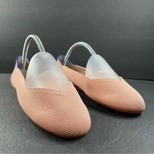 Rothy's The Flat Blush Knit Textile Slip On Ballet Flats Shoes Women's US 8 1/2